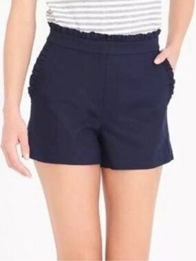 J.Crew Women’s Navy Ruffled Waist Shorts